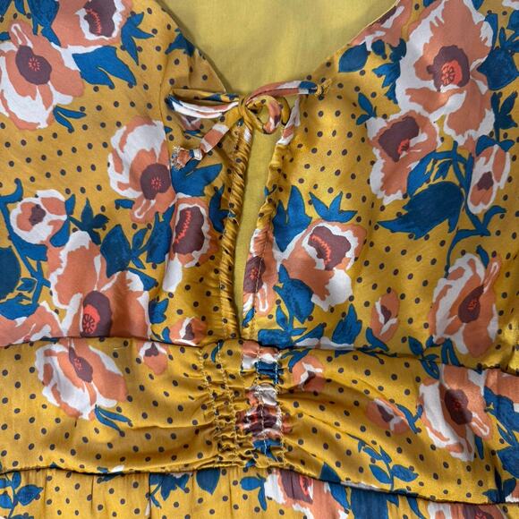 Free People Morning Light Floral Mini Dress Women’s XS Yellow Boho - Picture 12 of 13